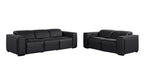 1224 Divanitalia 5-Piece Modular Power Reclining Sofa and Loveseat Set in Top Grain Italian Leather with 4 Power Recliners & Power Headrests - Black - SKU 1224-BLACK-5.4-HT-2PC - view 3