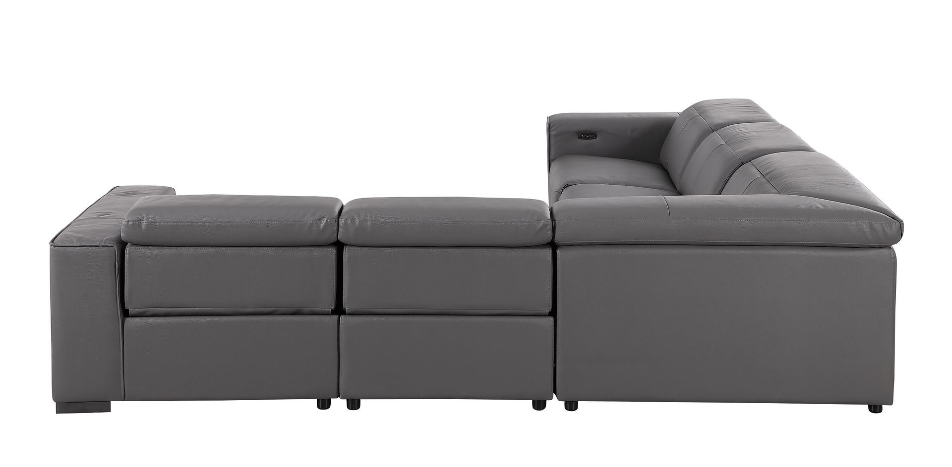 1208 Leather Reclining Set - Sofa & Loveseat with 4 Power Recliners