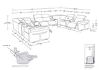 1126 Divanitalia 12-Piece U-Shaped Sectional Sofa in Top Grain Italian Leather with 4 Power Recliners & Power Headrests - Dark Grey - SKU 1126-DK_GREY-12PC-4PWR-U-SECTIONAL-GROUP - view 17