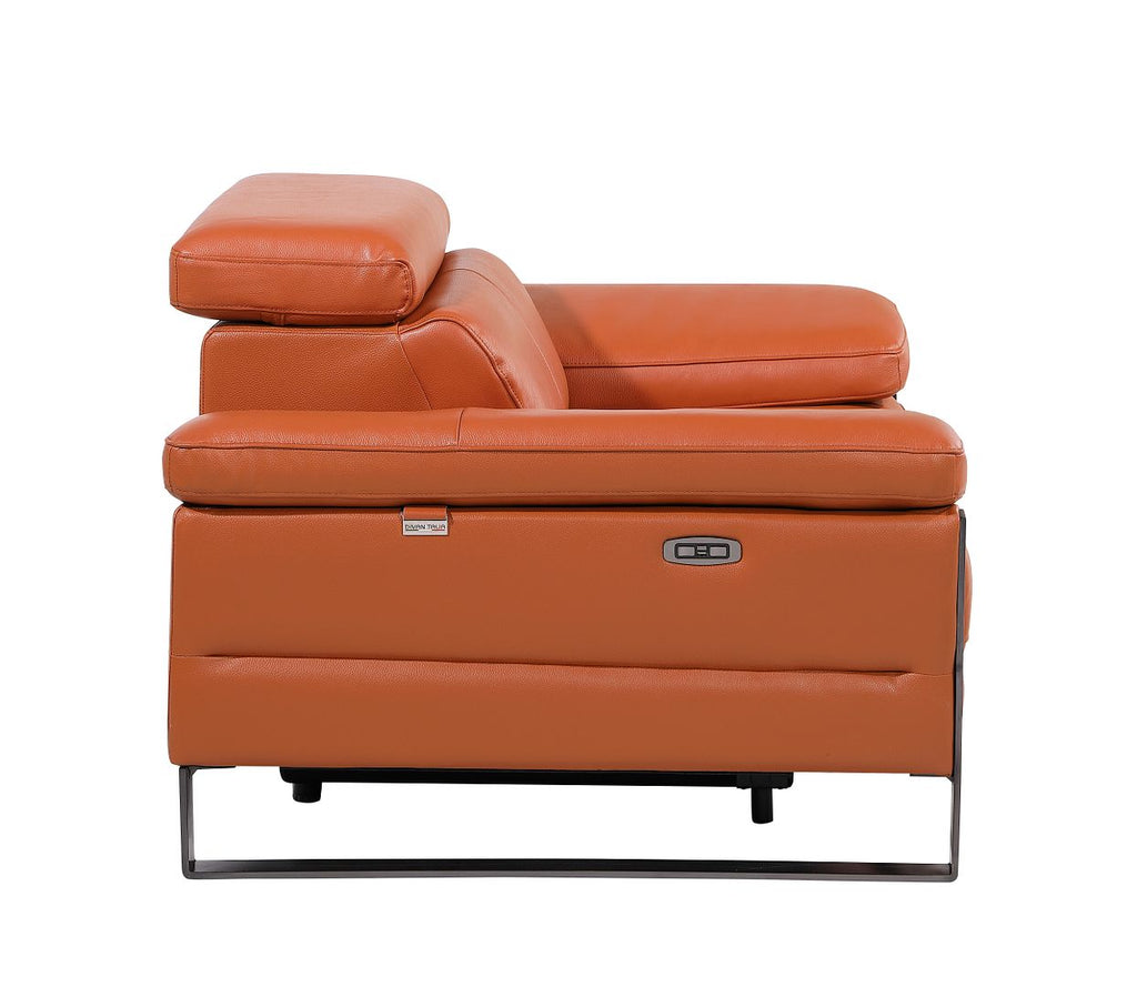 1246 Divanitalia Power Reclining Arm Chairwith Power Headrests - Top Grain Italian Leather