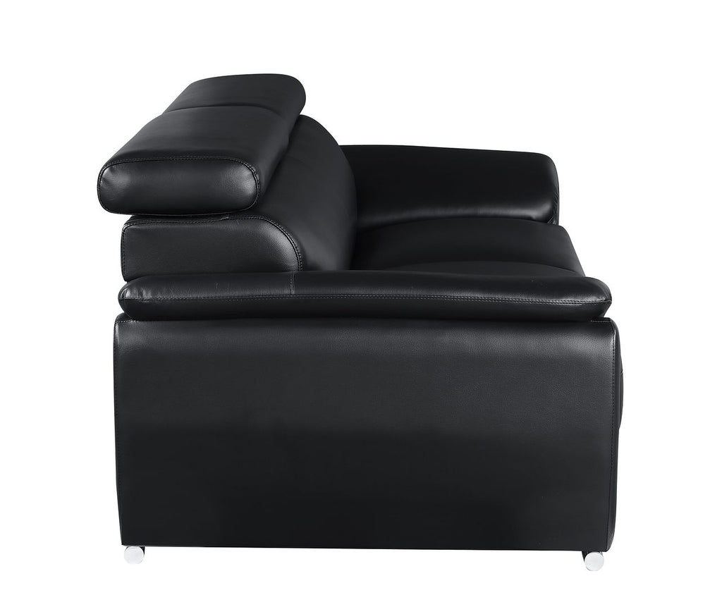 4571 Modern Genuine Leather Sofa - Black - SKU 4571-S-BLACK - view 5