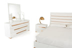 Juliet Italian Modern White & Rosegold Mirror