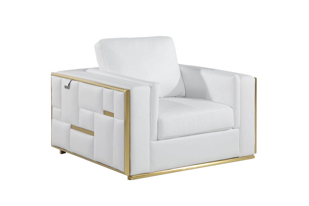 1130 Divanitalia 3-Piece Sofa Set in Top-grain Italian Leather - White - SKU 1130-WHITE-3PC - view 10