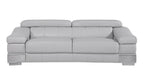 415 Divanitalia 2-Piece Sofa Set with Adjustable Headrest in Top-grain Italian Leather - Light Grey - SKU 415- LIGHT GRAY 2PC (S/L) - GROUP - view 4
