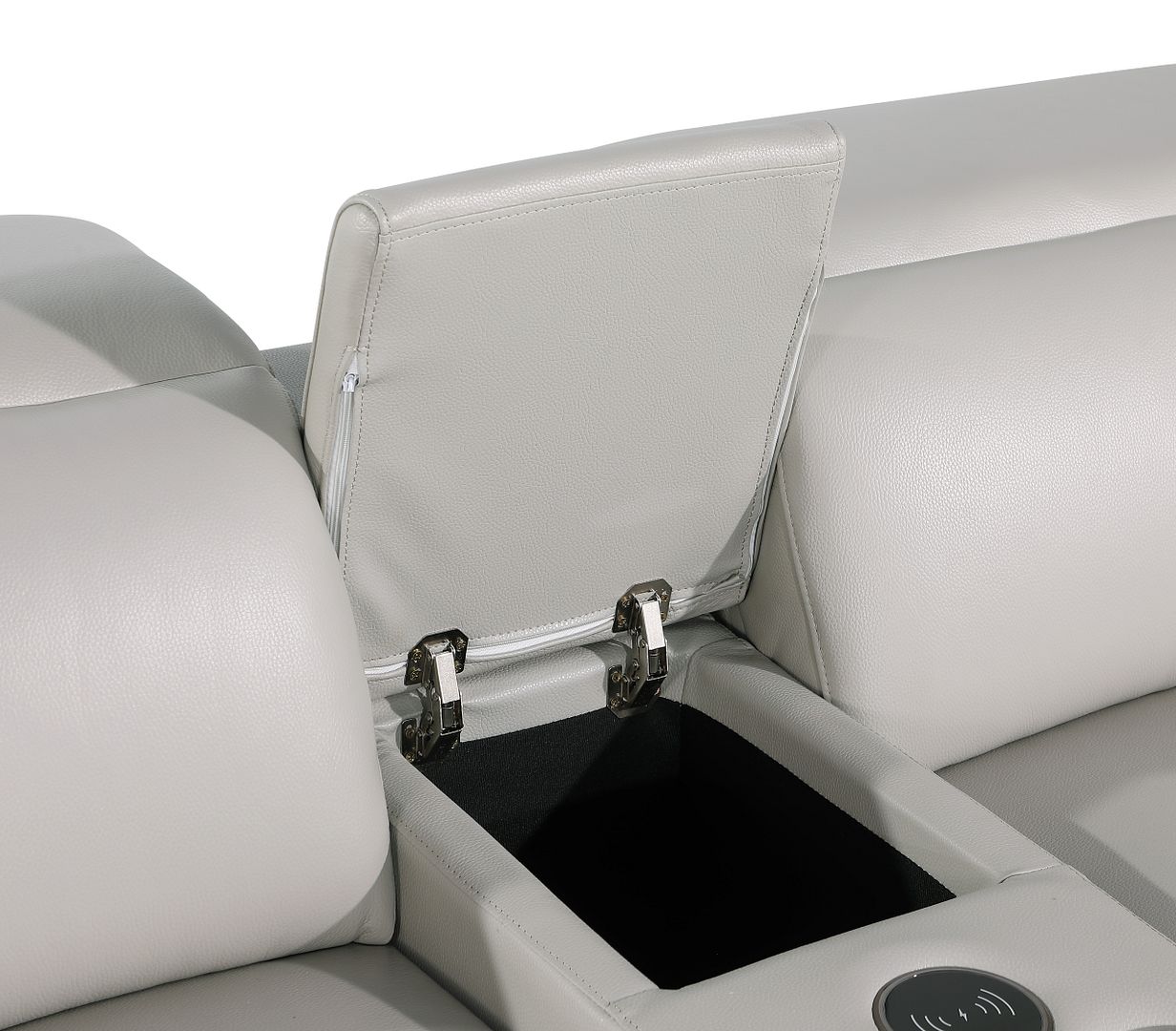 1126 Divanitalia 8-Piece L-Shaped Sectional Sofa in Top Grain Italian Leather with 4 Power Recliners & Power Headrests