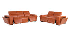 1224 Divanitalia 5-Piece Modular Power Reclining Sofa and Loveseat Set in Top Grain Italian Leather with 4 Power Recliners & Power Headrests - Camel - SKU 1224-CAMEL-5.4-HT-2PC - view 4