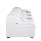 1116 Divanitalia 7-Piece Modular Power Reclining Sofa in Top Grain Italian Leather with 4 Power Recliners & Power Headrests - White - SKU 1116-WHITE-S-7.4-HT - view 11