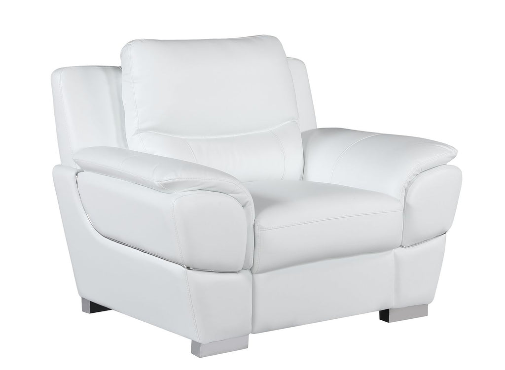 4572 Modern Genuine Leather 3-Piece Sofa Set - White - SKU 4572 WHITE 3PC (S/L/C) - GROUP - view 4