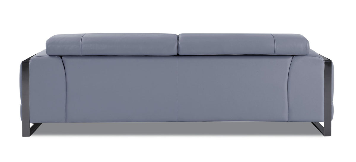 903 Divanitalia 2-Piece Sofa Set with Adjustable Headrest in Top-grain Italian Leather - Light Blue - SKU 903- LIGHT BLUE 2PC (S/L) - GROUP - view 6
