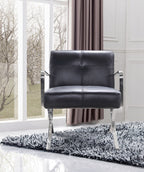 Delano Modern Black Leather Lounge Chair