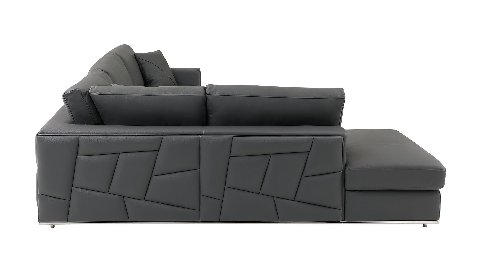 998 Divanitalia Cream Left Arm Facing Sectional Sofa in Top-grain Italian Leather