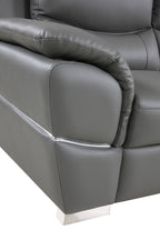 4572 Modern Genuine Leather 3-Piece Sofa Set - Dark Grey - SKU 4572 GRAY 3PC (S/L/C) - GROUP - view 12