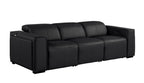 1224 Divanitalia 6-Piece Modular Power Reclining Sofa, Loveseat & Chair Set in Top Grain Italian Leather with 6 Power Recliners & Power Headrests - Black - SKU 1224-BLACK-6.6-HT-3PC - view 5