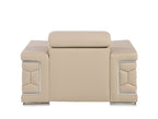 296 Modern Genuine Leather Chair - Beige - SKU 296-BEIGE-CH - view 4