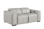 1224 Divanitalia 2-Piece Modular Power Reclining Loveseat in Top Grain Italian Leather with 2 Power Recliners & Power Headrests - Light Grey - SKU 1224-LT-GREY-2.2-HT - view 4