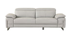 636 Divanitalia 3-Piece Sofa Set with Adjustable Headrest in Top-grain Italian Leather - Light Grey - SKU 636- LIGHT GRAY 3PC (S/L/CH) - GROUP - view 4