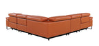 1246 Divanitalia 5-Piece L-Shaped Modular Power Reclining Sectional Sofa with Power Headrests - Top Grain Italian Leather