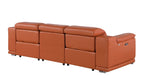 9762 Divanitalia 3-Piece Modular Power Reclining Sofa with 2 Power Recliners in Top Grain Italian Leather