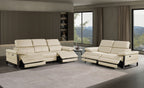 1246 Divanitalia Modular Power Dual Reclining Sofa and Loveseat Set with Power Headrests - Top Grain Italian Leather - Beige - SKU 1246-BEIGE-5.4-HT-2PC - view 2