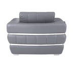 904 Divanitalia Chair in Top-grain Italian Leather - Dark Grey - SKU 904-CH-DARK GRAY - view 4