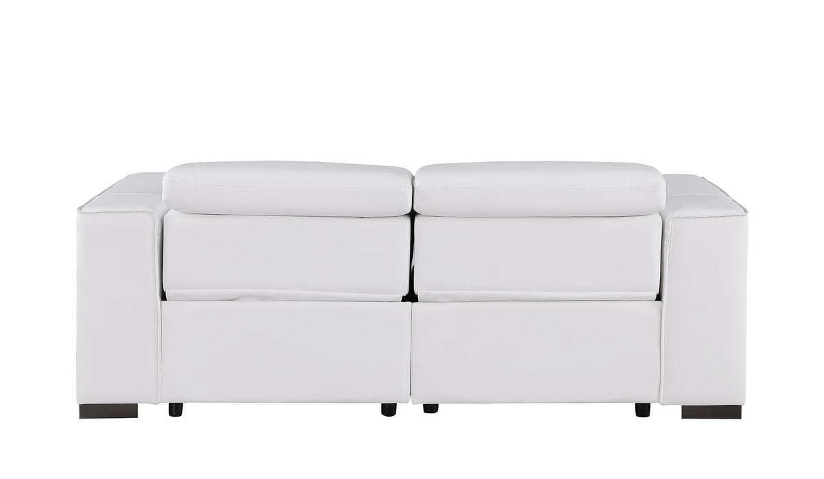 1208 Genuine Leather Dual Power Reclining Loveseat - White - SKU 1208-WHITE-2.2-HT - view 8