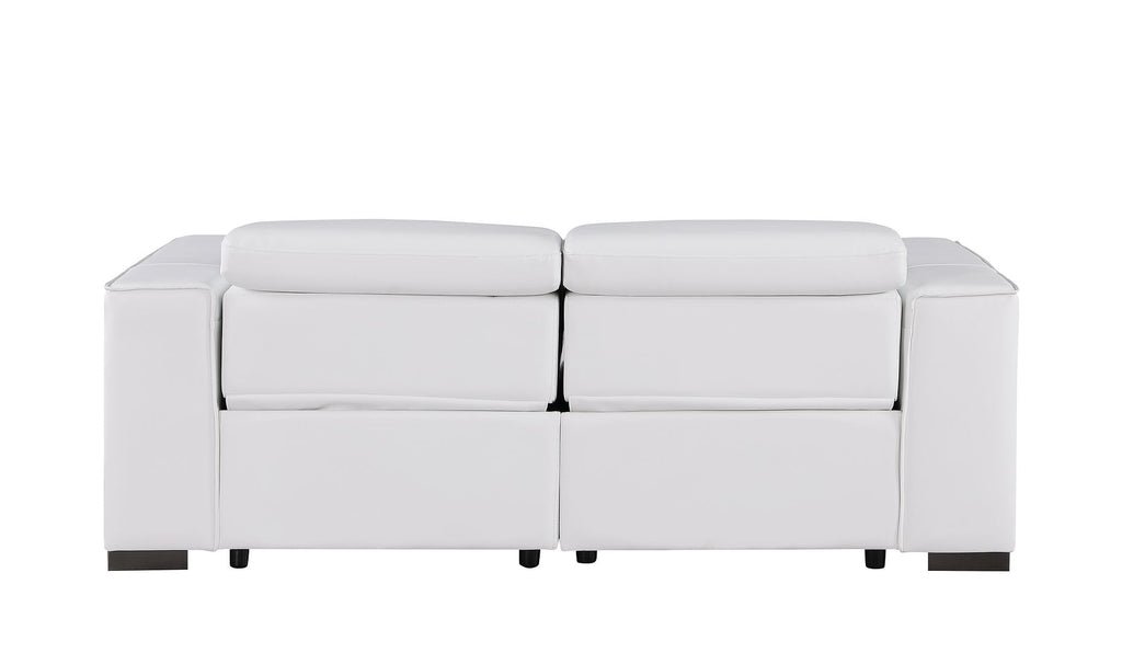 1208 Genuine Leather Dual Power Reclining Loveseat