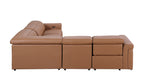 1126 Divanitalia 5-Piece L-Shaped Sectional Sofa in Top Grain Italian Leather with 3 Power Recliners & Power Headrests - Cognac - SKU 1126-COGNAC-SEC-5PC-3PWR-SECTIONAL-GROUP - view 6