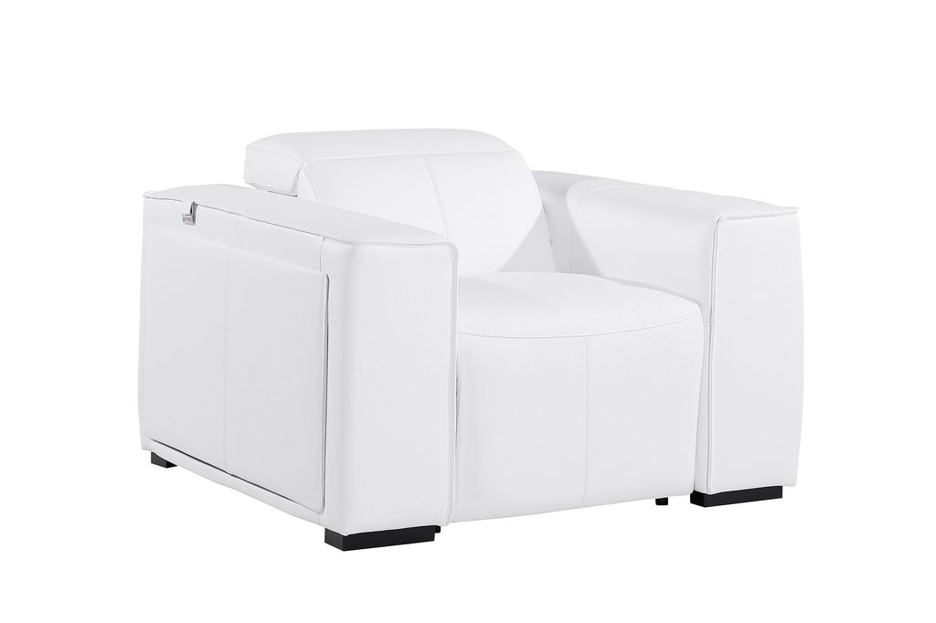 1126 Divanitalia Top Grain Italian Leather Power Reclining Chair with Power Headrests