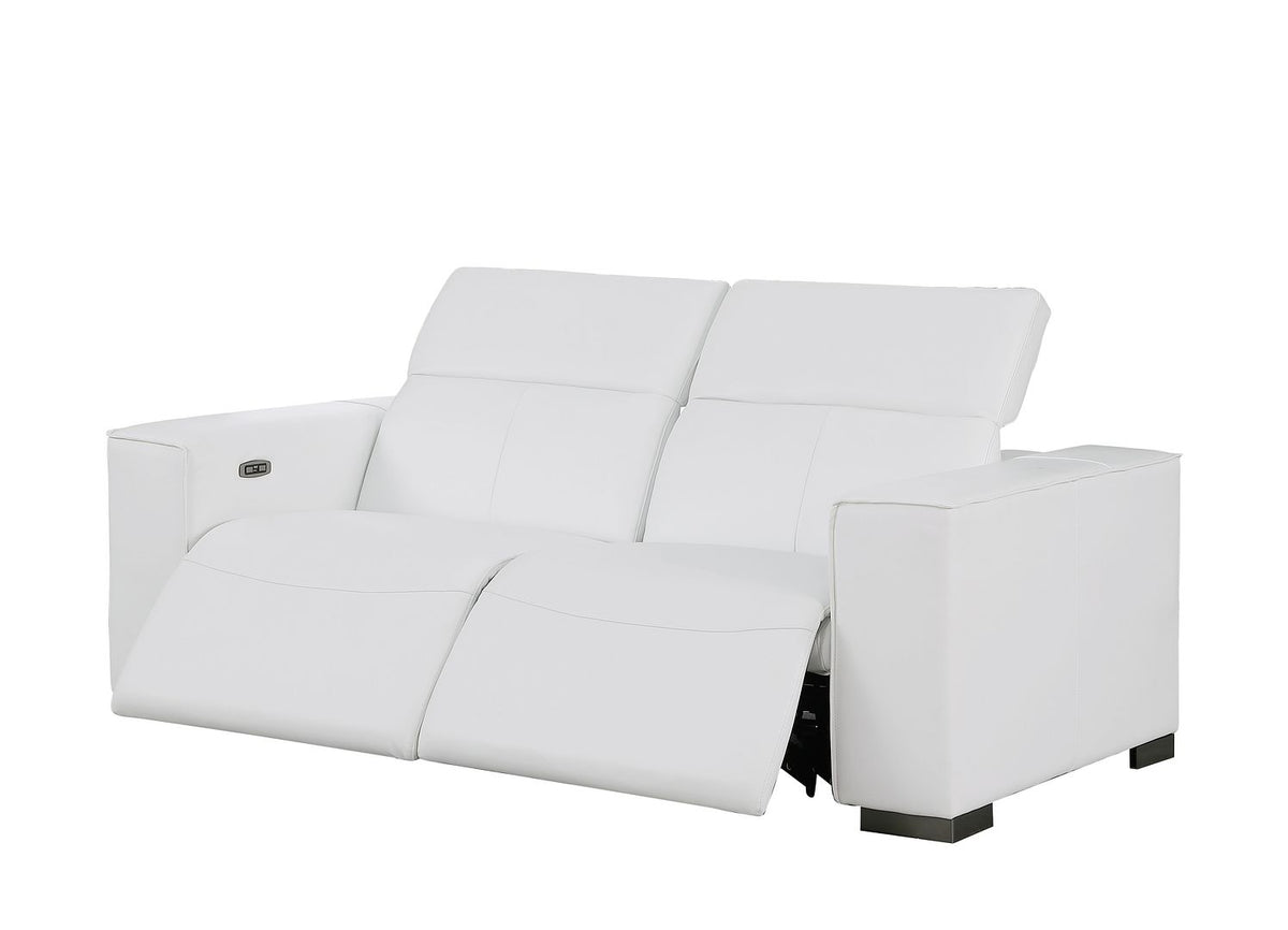 1208 Leather Reclining Set - Sofa & Loveseat with 4 Power Recliners - White - SKU 1208-WHITE-5.4-HT-2PC - view 10