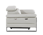 1246 Divanitalia Power Reclining Arm Chairwith Power Headrests - Top Grain Italian Leather
