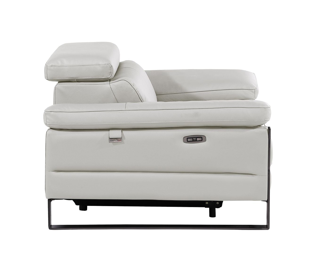 1246 Divanitalia Power Reclining Arm Chairwith Power Headrests - Top Grain Italian Leather