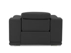 9762 Divanitalia Top Grain Italian Leather Power Reclining Chair with Adjustable Headrests - Dark Grey - SKU 9762-PWR-CH-DARK GRAY - view 4