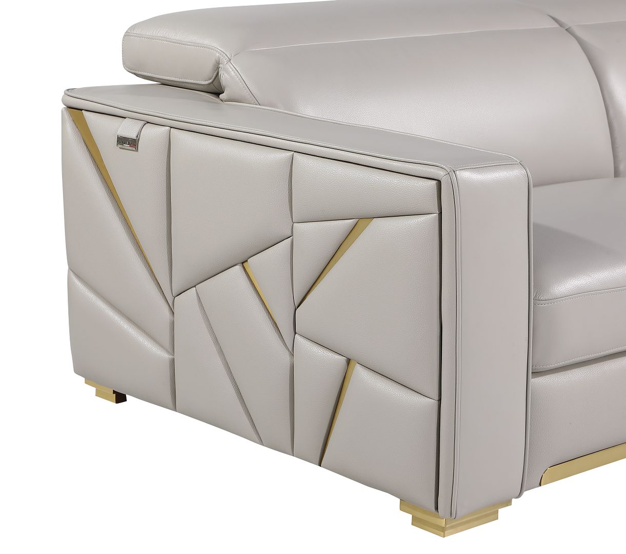 1120 Divanitalia Loveseat with Adjustable Headrest in Top-grain Italian Leather