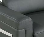 1126 Divanitalia Power Reclining Sofa in Top Grain Italian Leather with 2 Power Recliners & Power Headrests