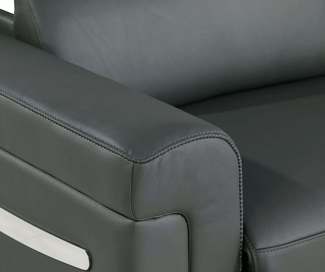 1126 Divanitalia Power Reclining Sofa in Top Grain Italian Leather with 2 Power Recliners & Power Headrests