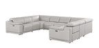 2679 8-Piece U-Shaped Power Reclining Sectional Sofa in Genuine Leather - 4 Recliners