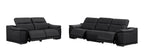 2679 Genuine Leather Reclining Set - Sofa and Loveseat with 4 Power Recliners - Black - SKU 2679-BLACK-5.4-HT-2PC - view 3