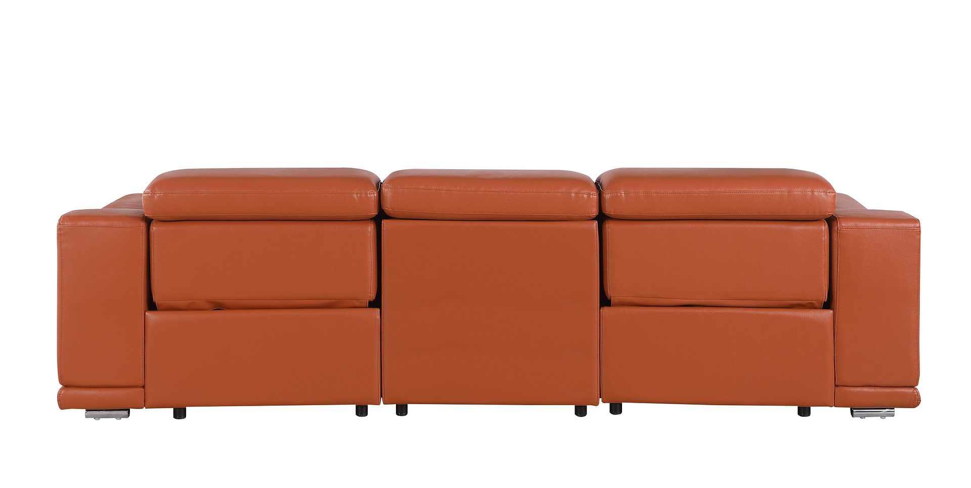 9762 Divanitalia 3-Piece Modular Power Reclining Sofa with 2 Power Recliners in Top Grain Italian Leather