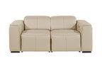 1224 Divanitalia 2-Piece Modular Power Reclining Loveseat in Top Grain Italian Leather with 2 Power Recliners & Power Headrests