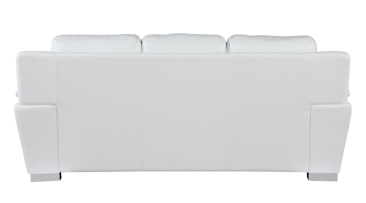 4572 Modern Genuine Leather Loveseat - White - SKU 4572-L-WHITE - view 4