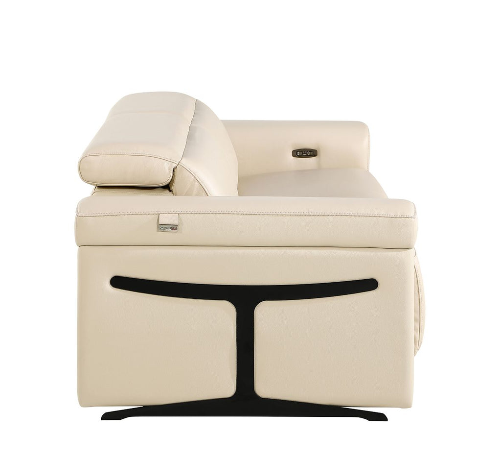 1126 Divanitalia Power Reclining Sofa in Top Grain Italian Leather with 2 Power Recliners & Power Headrests
