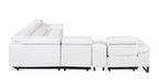 1246 Divanitalia 7-Piece L-Shaped Modular Power Reclining Sectional Sofa with 3 Power Recliners and Power Headrests - Top Grain Italian Leather