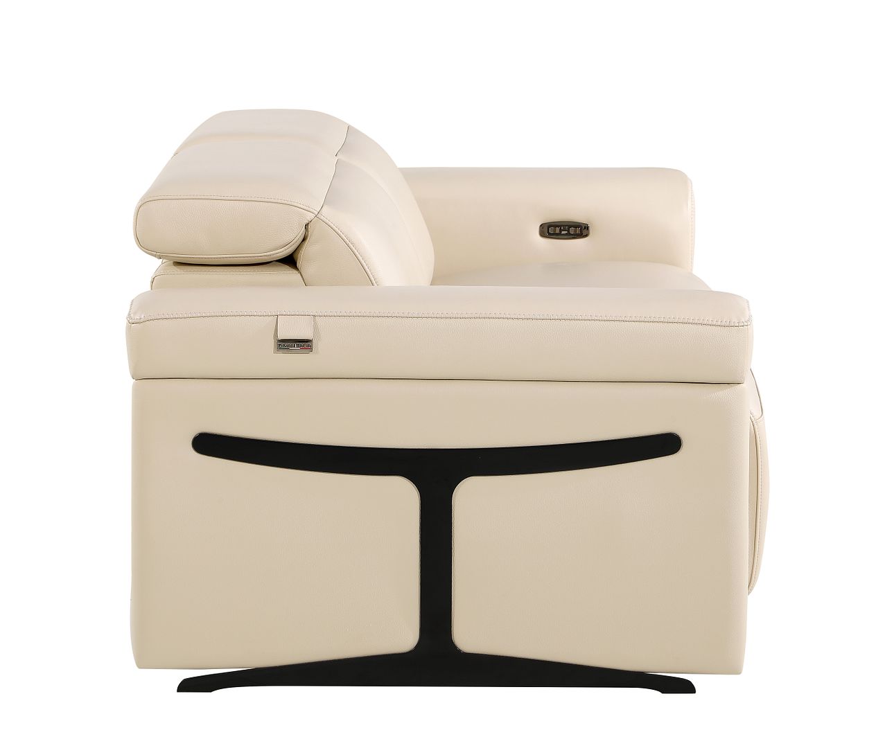 1126 Divanitalia Power Reclining Loveseat in Top Grain Italian Leather with 2 Power Recliners & Power Headrests