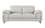 636 Divanitalia 3-Piece Sofa Set with Adjustable Headrest in Top-grain Italian Leather - Light Grey - SKU 636- LIGHT GRAY 3PC (S/L/CH) - GROUP - view 6