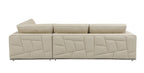 998 Divanitalia Cream Right Arm Facing Sectional Sofa in Top-grain Italian Leather - Beige - SKU 998-Sectional-RAF-CHAISE-CREAM - view 5