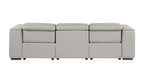 1224 Divanitalia 3-Piece Modular Power Reclining Sofa in Top Grain Italian Leather with 2 Power Recliners & Power Headrests