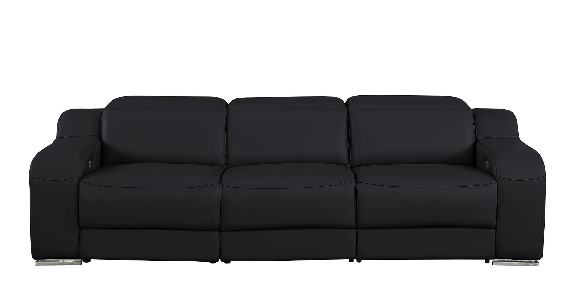 1116 Divanitalia 3-Piece Modular Power Reclining Sofa in Top Grain Italian Leather with 3 Power Recliners & Power Headrests