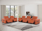1126 Divanitalia 8-Piece Modular Power Reclining Sofa & Loveseat Set in Top Grain Italian Leather with 5 Power Recliners & Power Headrests - Camel - SKU 1126-CAMEL-8.5-HT - view 2