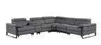 1246 Divanitalia 6-Piece L-Shaped Modular Power Reclining Sectional Sofa with 3 Power Recliners and Power Headrests - Top Grain Italian Leather - Dark Grey - SKU 1246-DK-GREY-6PC-3PWR-SECTIONAL - view 3