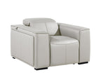 1126 Divanitalia Top Grain Italian Leather Power Reclining Chair with Power Headrests